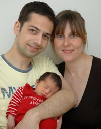 Familienfoto: Kevin, Pamela,  Tiana